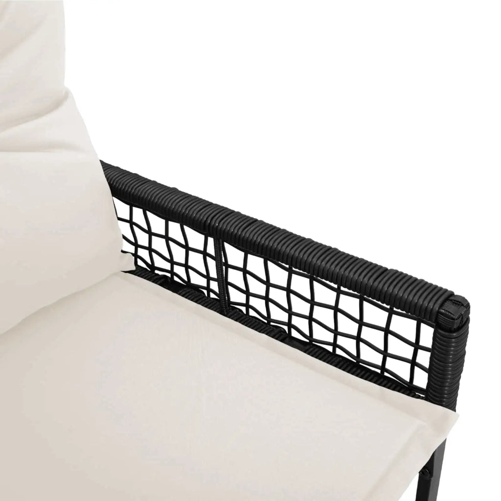 Panchina da esterno Nero e Bianco Crema 118 x 55 x 82 cm 42025178