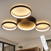 ZMH Lampada da soffitto LED 4 fiamme ad anello telecomando per camera letto