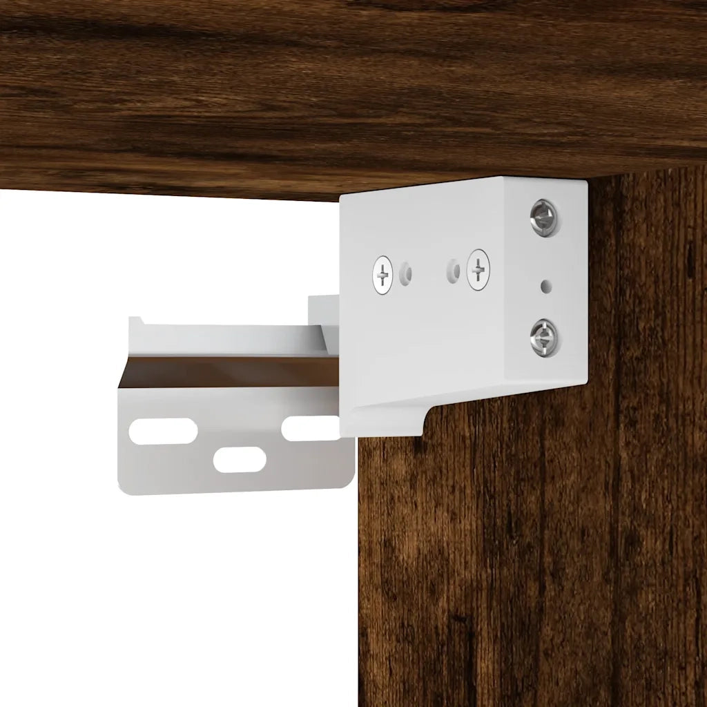 Comodino a Muro Rovere Fumo 45x26x28,5 cm 858604
