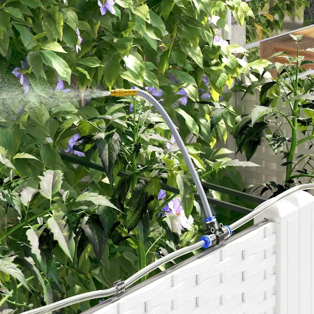 Fioriere | Cassetta per fiori | Vaso da giardino Bianco 40 x 40 x 142 cm Plastica