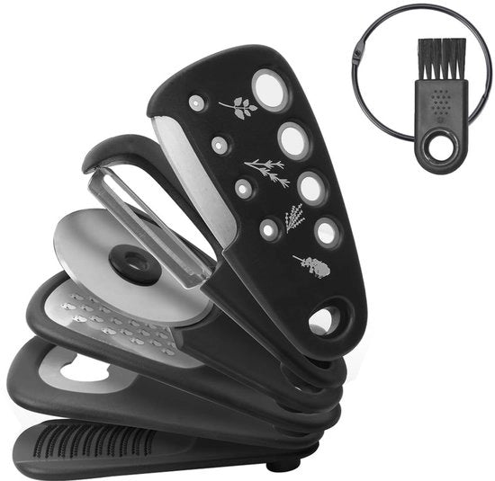 Set di accessori da cucina 6 pezzi - Resistente al lavastoviglie - Accessori da cucina in acciaio inossidabile - Lattina apripettti - Facile da pulire - Utensili da cucina