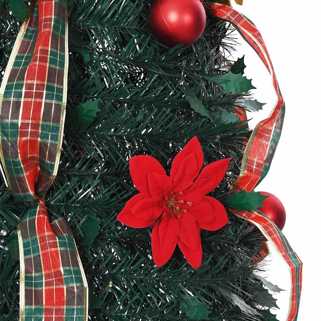 Albero di Natale Artificiale-Albero Natalizio con 200 LED Verde 210 cm PVC