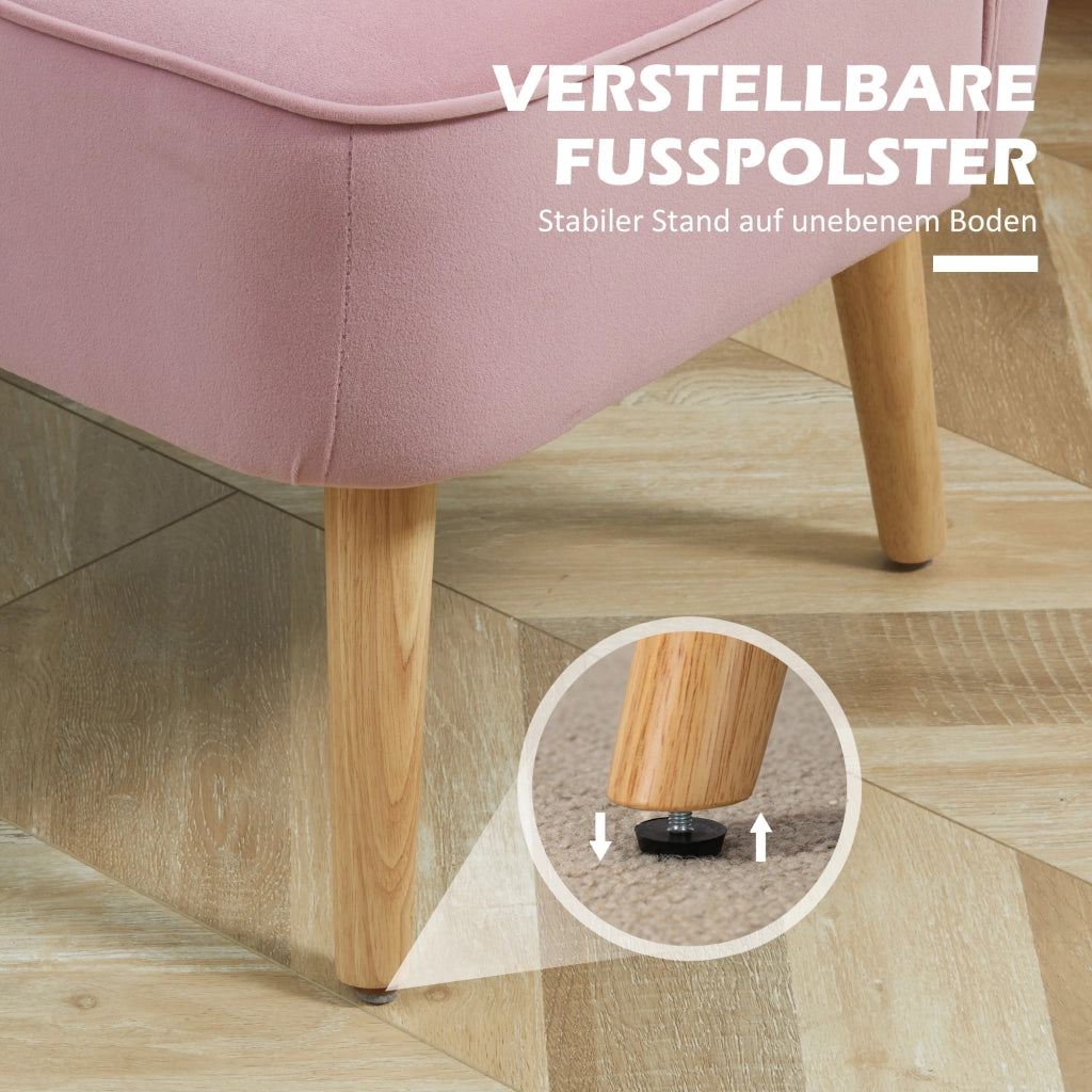 Divano 2 posti in tessuto rosa ¨C Minimal ¨C 90x