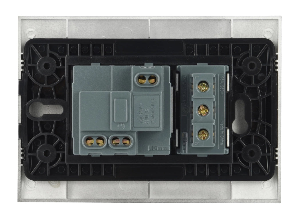 Placca Precomposta 2211 Electraline Nero 220 V 2 Pezzi