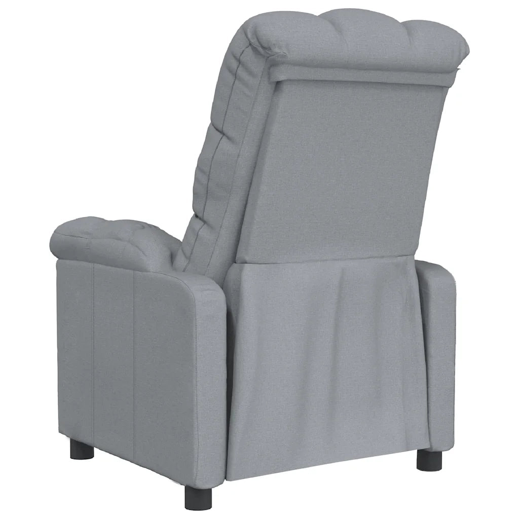 Poltrona Reclinabile in Tessuto Grigio Chiaro 289796