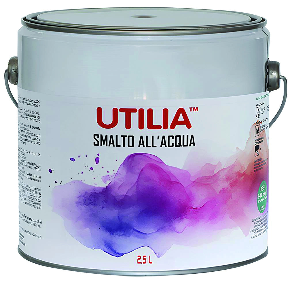 Utilia SMALTO ALL'ACQUA lt. 2,5 Nero satinato 4.00 pz