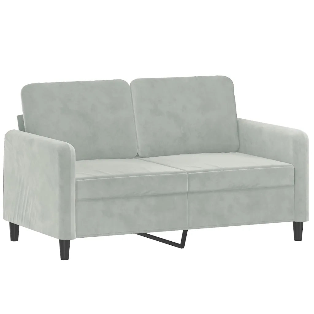 Set di Divani 3 pz con Cuscini Grigio Chiaro in Velluto 3202004