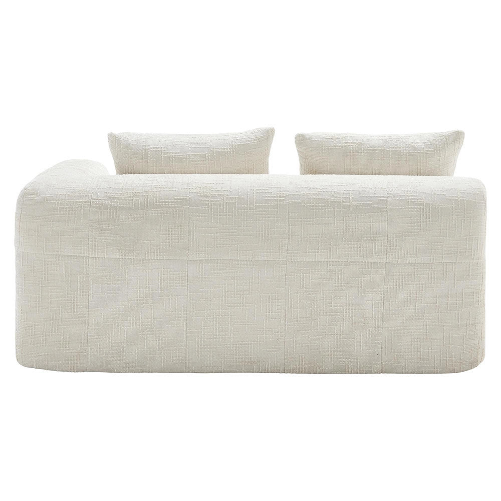 Divano 2 posti - Xylo - pronto uso con cuscino e tasche laterali, beige