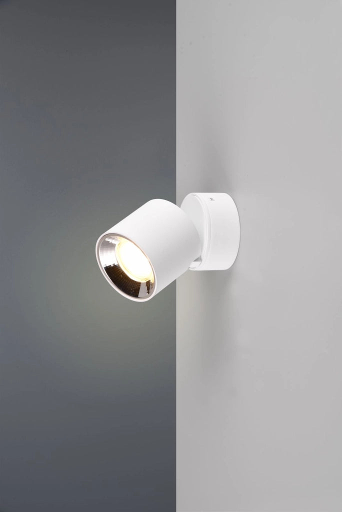 GUAYANA SPOT ORIENTABILE ANCHE DA INCASSO METALLO BIANCO H. 12CM 1 LUCE ATTACCO GU10