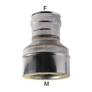 MARAL Adattatore inox MP 8F-DP 8-13 DP a doppia parete con isolamento in lana di roccia 25 mm colore Acciaio lucido