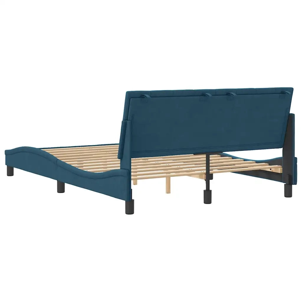 Giroletto senza Materasso Hanko Blu 120x200 cm in Velluto 3207841
