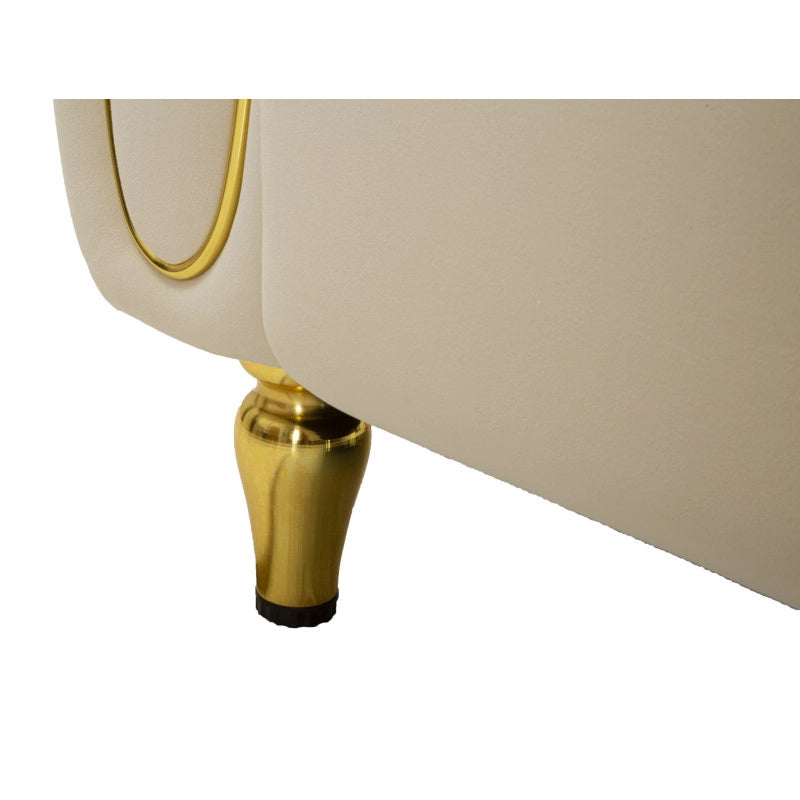 Divano Alma Crema Con Cuscini cm 155x81x71