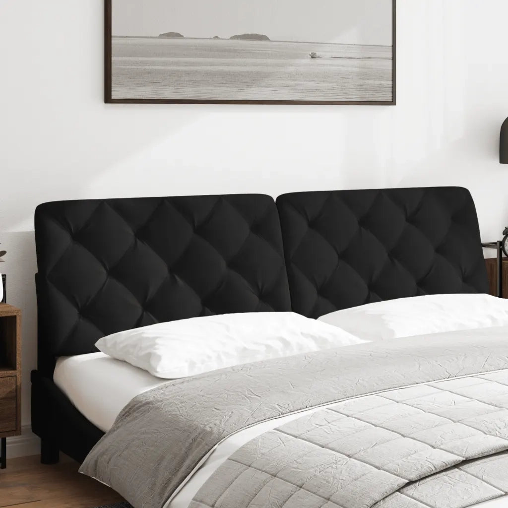 Cuscino Testiera-Cuscino per Testiera Nero 180 cm in Velluto
