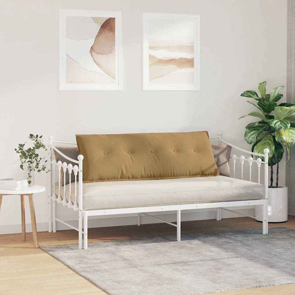 Cuscino per Schiena Marrone 140 x 50 cm Tessuto in Cords 42014855