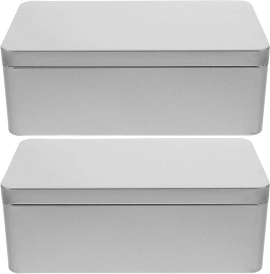 Cassetti di Stoccaggio Metallico per Cibi e Oggetti - 2 Pezzi