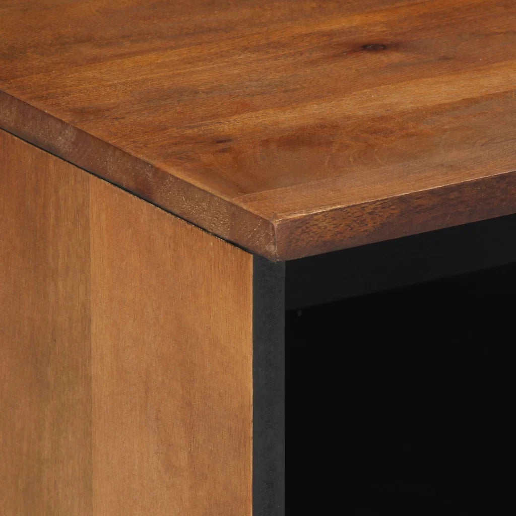 Mobile TV Marrone miele 80 x 33 x 46 cm Legno di mango massello 4018753