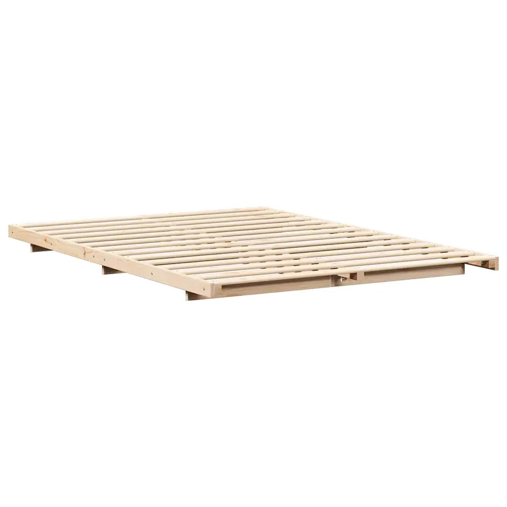 Struttura del letto Marrone 150 x 200 cm Pino massello 873067