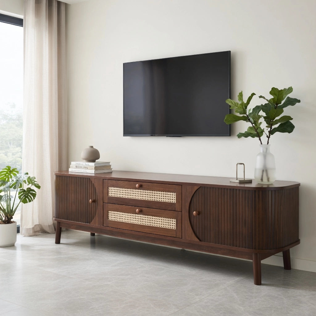 TV-Schrank Naturfarben MDF 170 cm