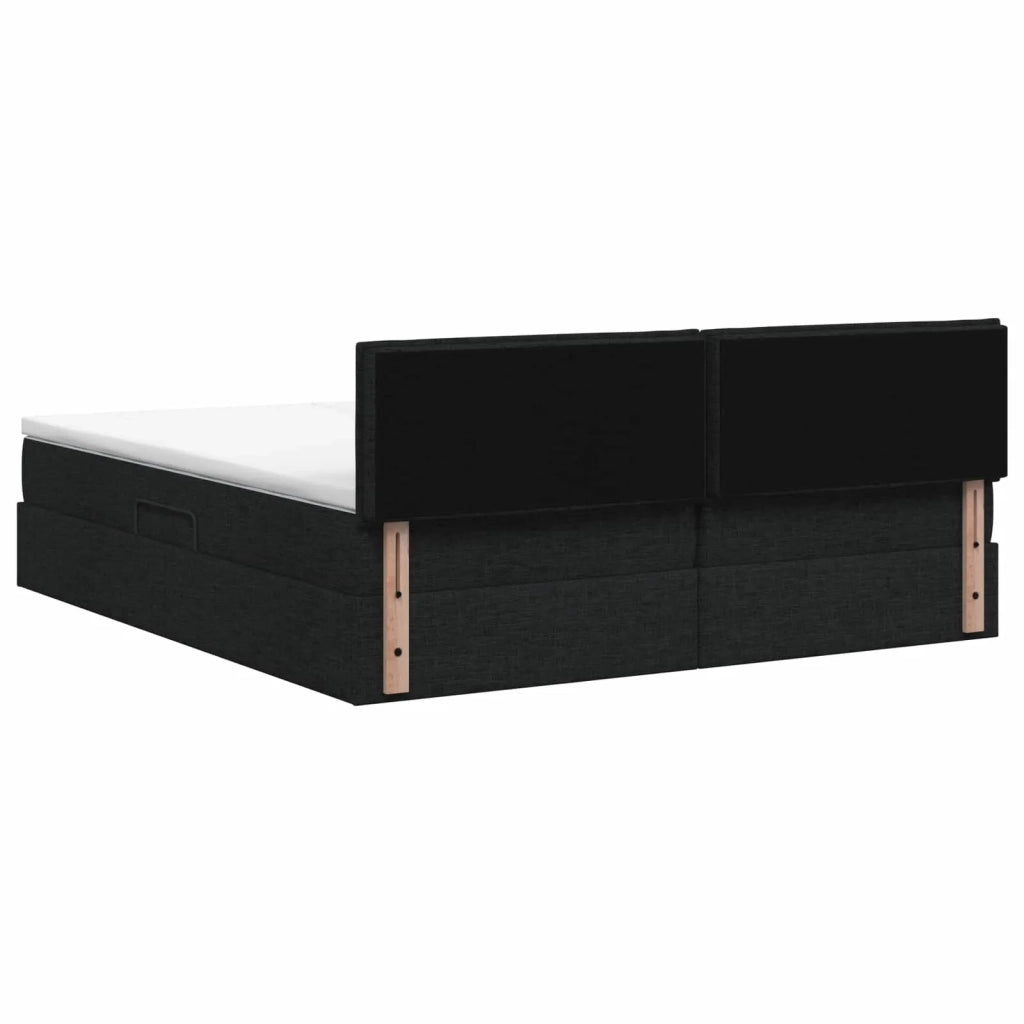 Letto con contenitore e materasso Nero 140 x 200 cm Velluto 3458564