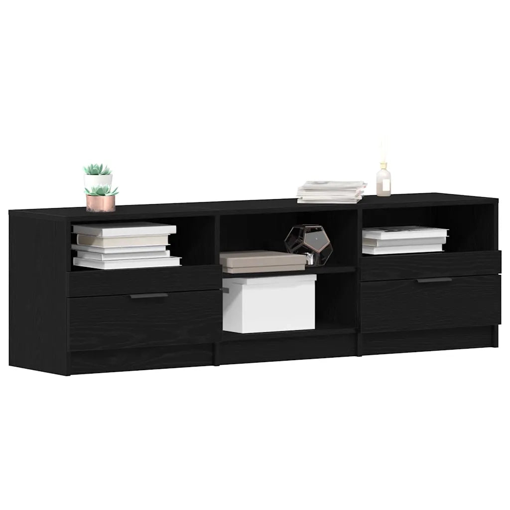Mobile TV | Armadietto TV | Mobile Porta TV Rovere Nero 150 x 33,5 x 45 cm Legno multistrato