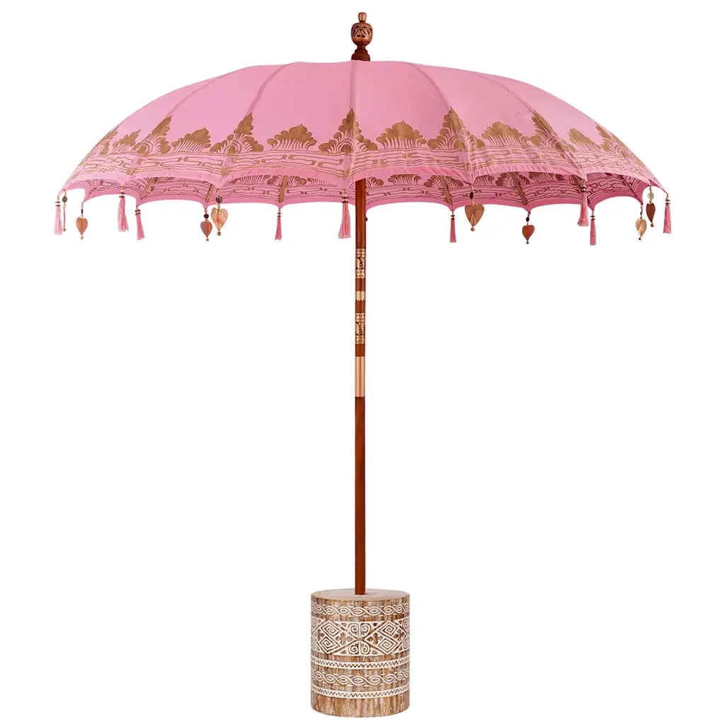 Ombrello balinese con base Rosa 215 x 215 x 260 cm 3356907