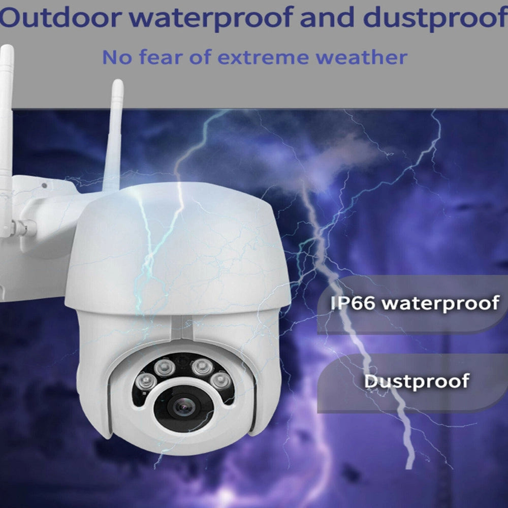 Trade Shop - Telecamera Ptz 1080p Full Hd Esterna Ip Camera Motorizzata Ir Wifi Webcam -
