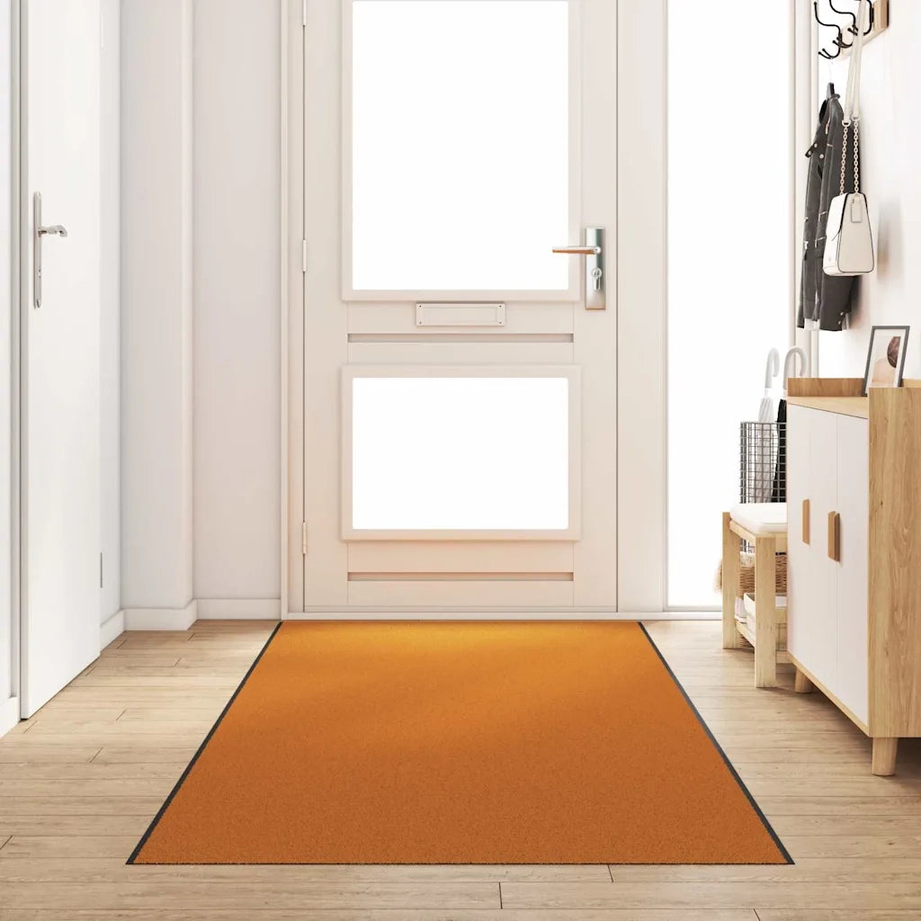 Tappetino Altro Arancione e Nero 120 x 400 cm Poliammide e PVC 4100748