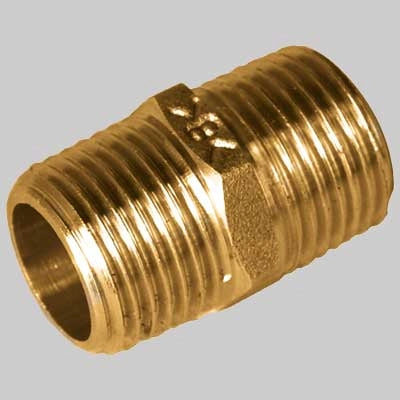 NIPLES LUNGO 7 FILETTI OTTONE GIALLO  3/8     MADE IN ITALY