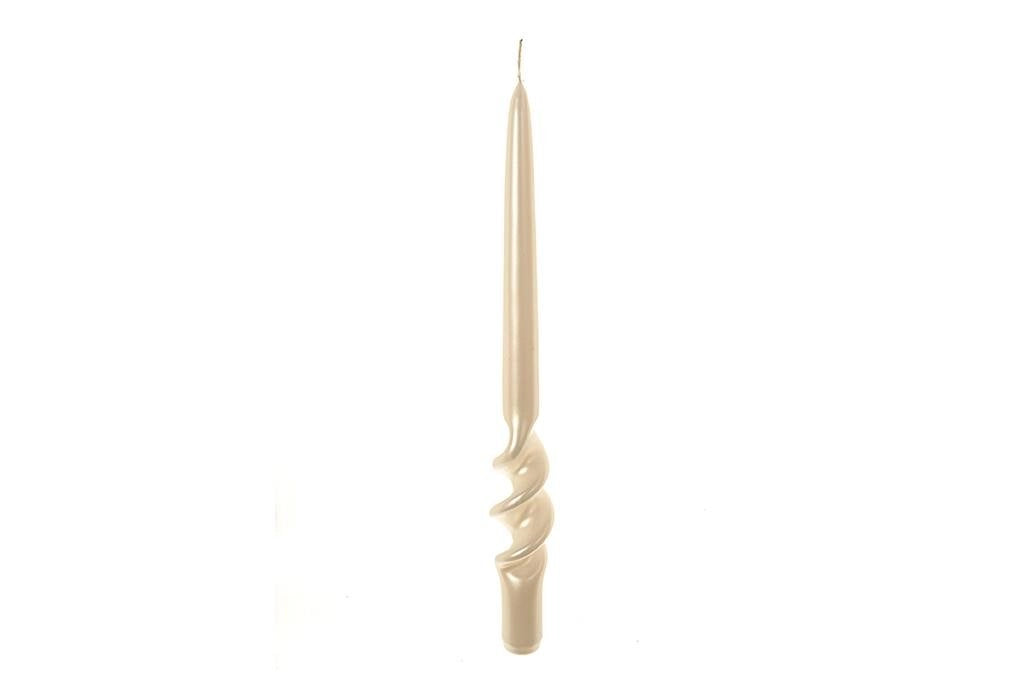 Candela spirale lucid colore madreperla