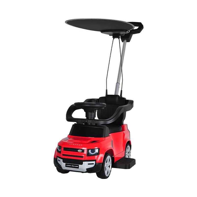 EIC Primi Passi Land Rover Rosso Macchina Cavalcabile per Bambini 3 Anni con Licenza Poggiapiedi e Capote Rimovibili Man