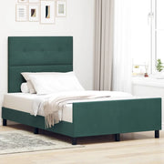 Letto a molle con testiera Verde Scuro 120 x 200 cm Velluto 3344936