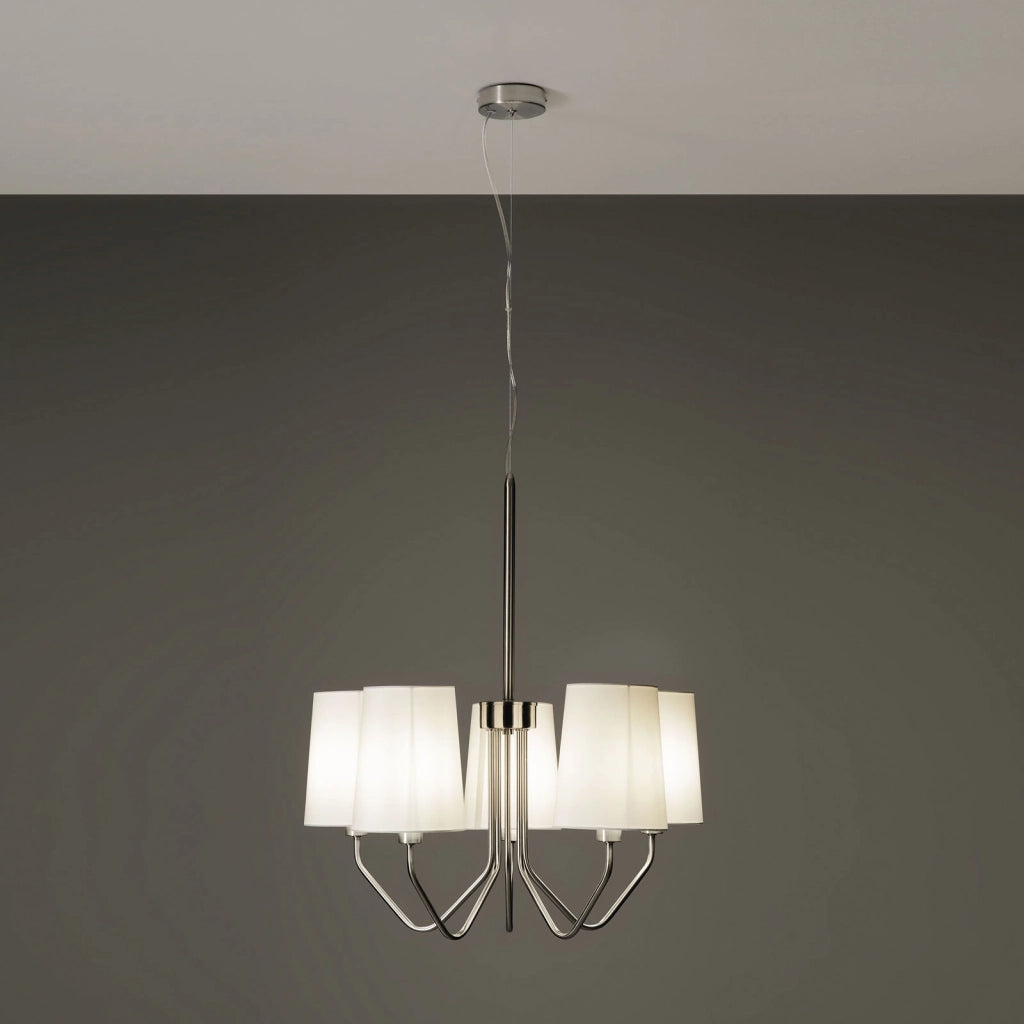 Lampadario 5L ALVAR nichel