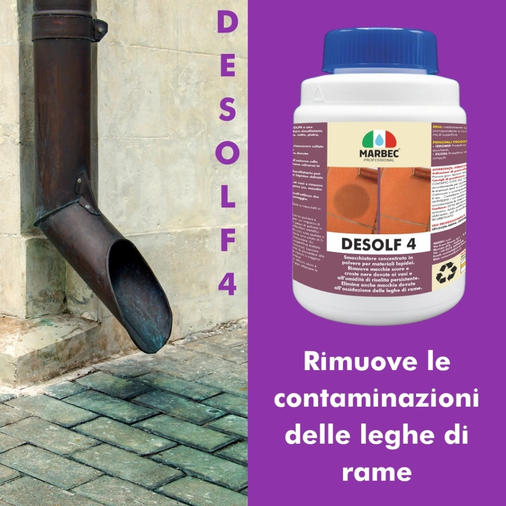 Smacchiatore per materiali lapidei DESOLF4   250GRx6Pz