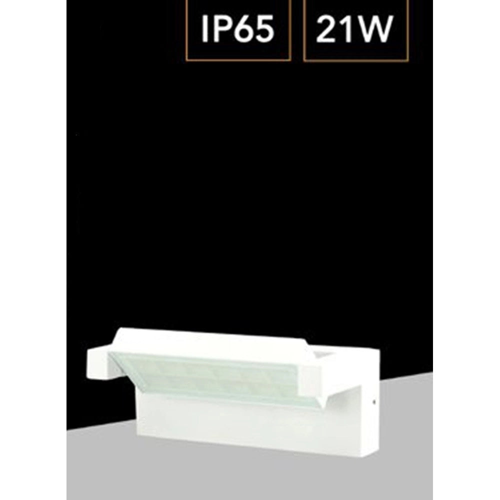 Trade Shop - Applique Parete Inclinabile Esterno 21w Tecnologia Cct 3 Tonalità Di Luce Ip65 472-3c - Bianco