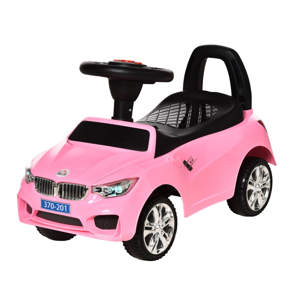 Macchina Cavalcabile per Bambini 18-36 Mesi ¨C Xylo ¨C Rosa con Luci Suoni e Volante