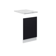Pannello frontale Fame-Line Nero rigato/Bianco 45 cm, PL Marmo Vicco