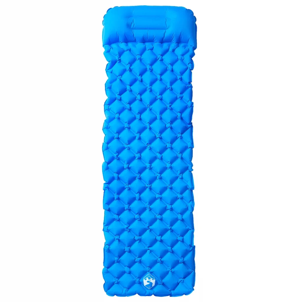 Materasso da Campeggio Gonfiabile con Cuscino 1 Persona Blu 4007110