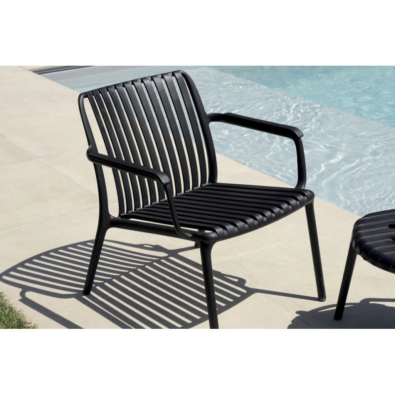 Tavolino Balcony Set Valencia Resina Antracite Moia