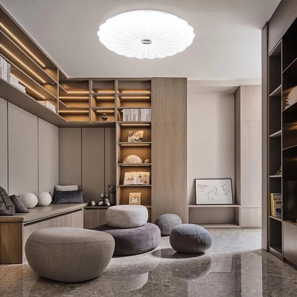 Plafoniera Lampadario da soffitto Luce Led 46W con Telecomando Timer Dimmerabile