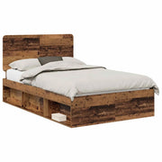 Letto matrimoniale | Letto per adulti | Struttura del letto Legno vecchio 135 x 190 cm Pino massello