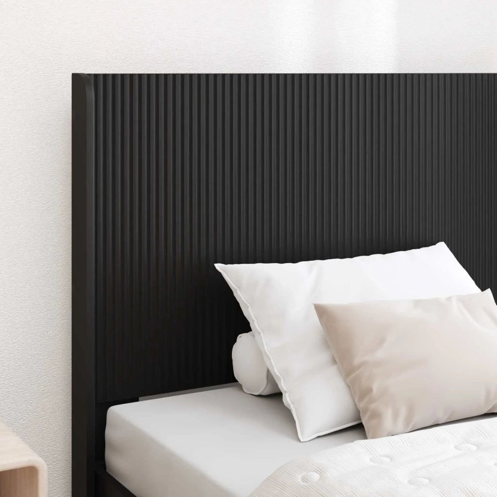 Testiera Letto Nero Legno ingegnerizzato 889636