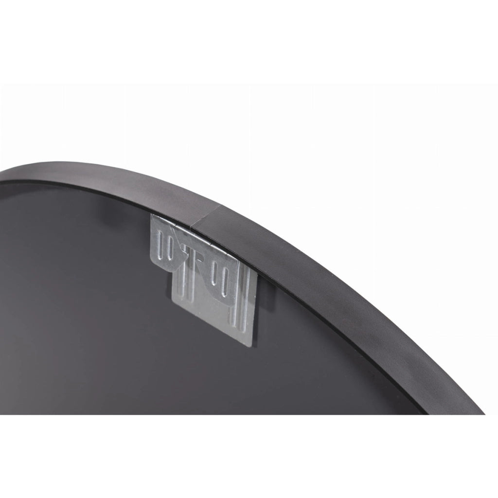 Specchio da parete rotondo con cornice nera sottile 70cm