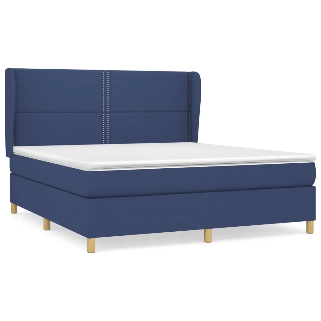 Giroletto a Molle con Materasso Blu 180x200 cm in Tessuto 3128467