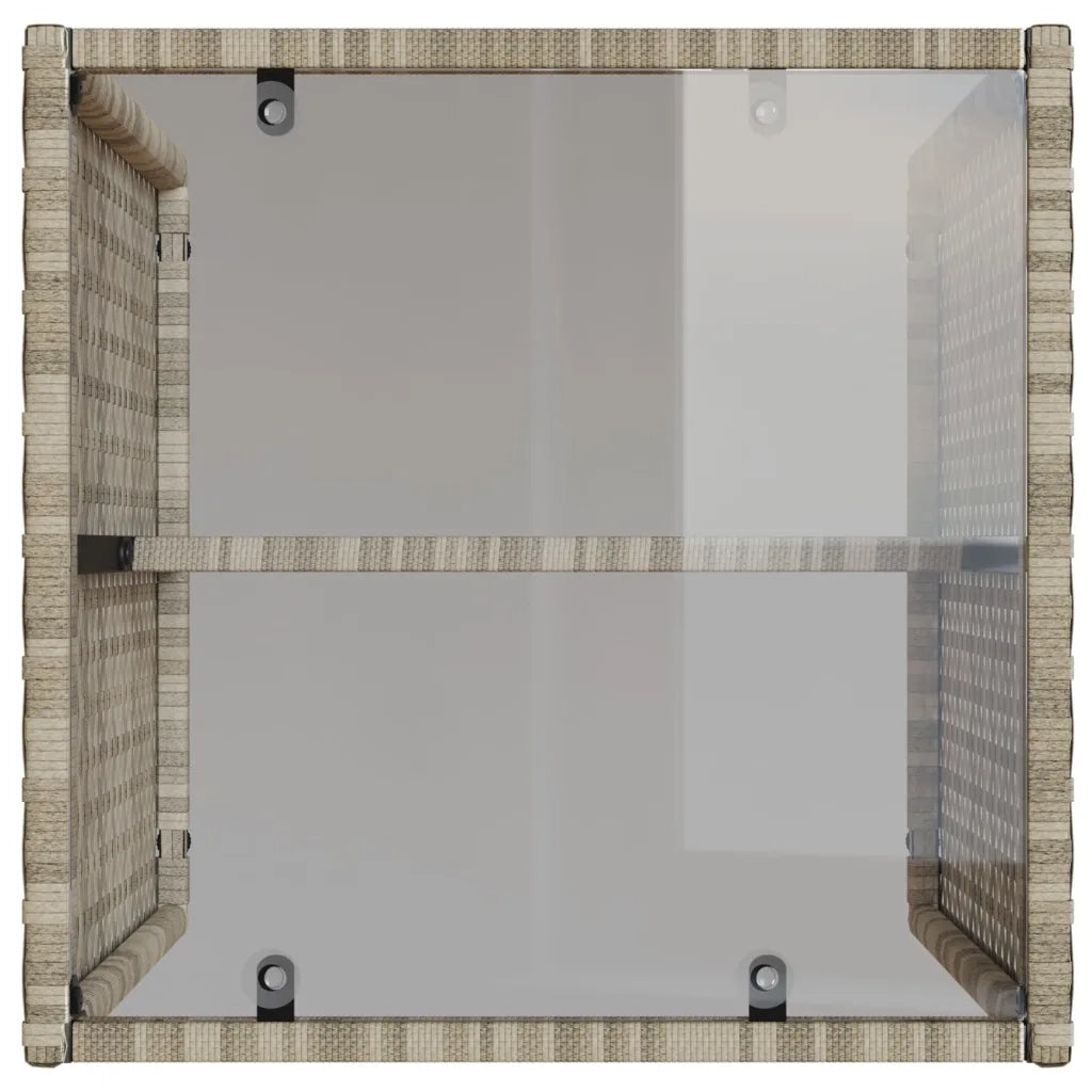 Set Divano da Giardino 4pz | Set Salotto da Giardino con Cuscini Grigio Chiaro Polyrattan