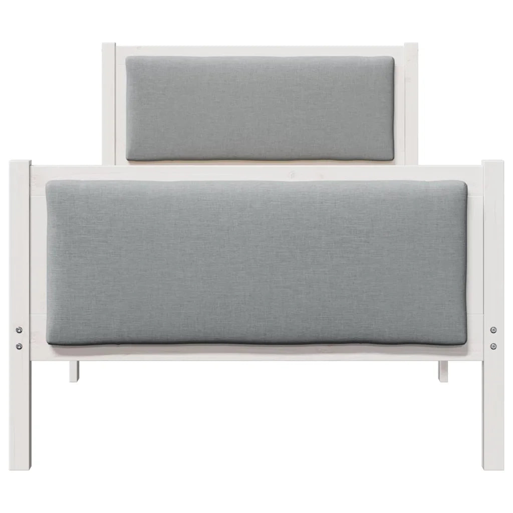 Struttura del letto-Giroletto Grigio chiaro 100 x 200 cm Tessuto 315156