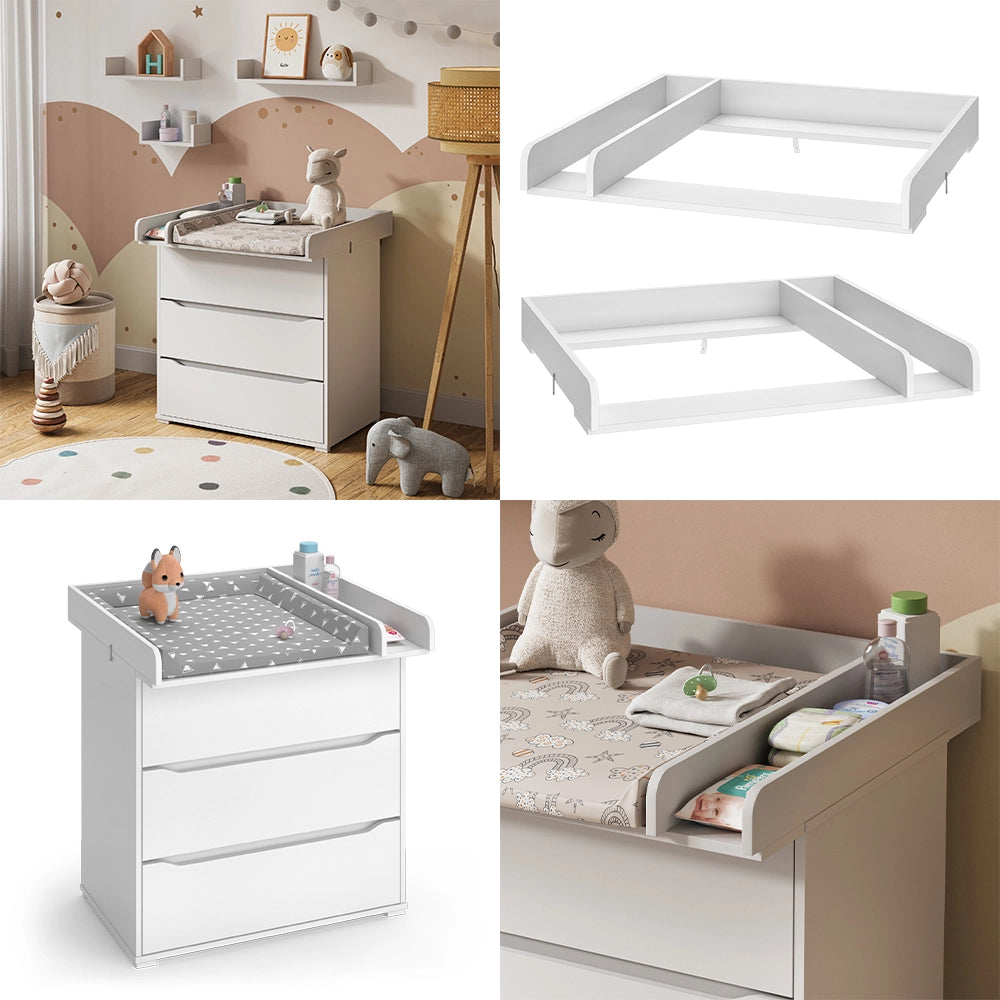 Vicco Piano fasciatoio Bianco 80 x 76 cm con divisione