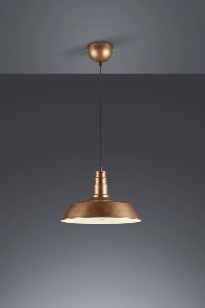 WILL SOSPENSIONE PAGODA METALLO RAME ANTICATO D. 36CM 1 LUCE ATTACCO E27