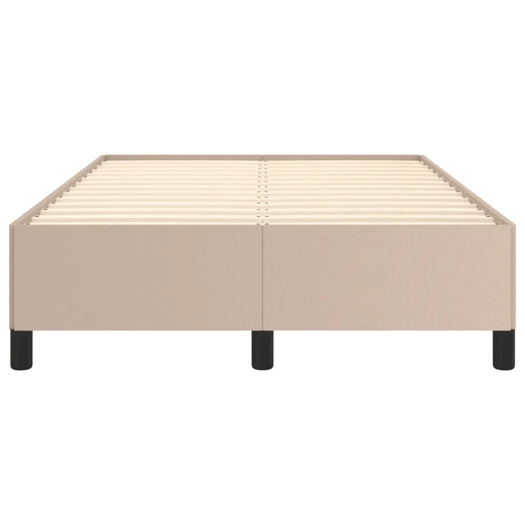 Letto matrimoniale | Letto per adulti | Giroletto senza Materasso Cappuccino 120x190 cm in Similpelle
