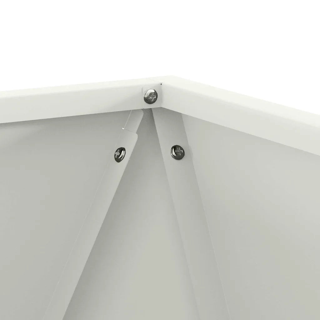 Fioriera | Cassetta per fiori | Vaso Bianco 50 x 50 x 50 cm Acciaio