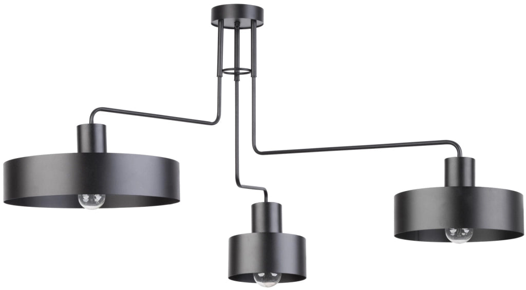Plafoniera moderna nera Vasco 3xE27 Sigma Lighting